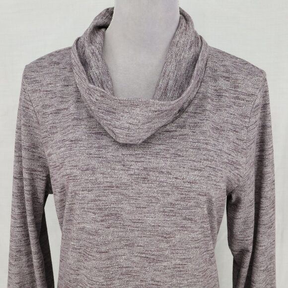 J Jill Pure Jill Dress Womens Medium Gray Cowl Neck Stretch Knit Pockets Sweater - Picture 7 of 12